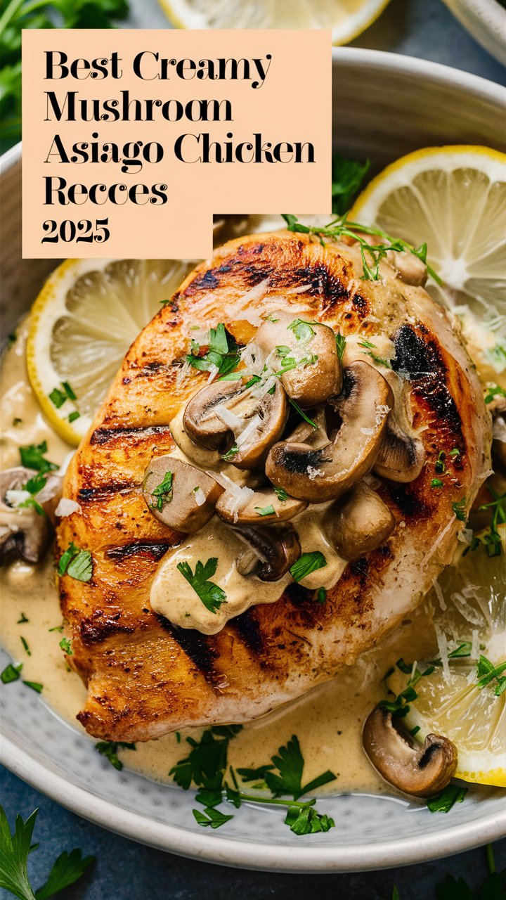Creamy Mushroom Asiago Chicken