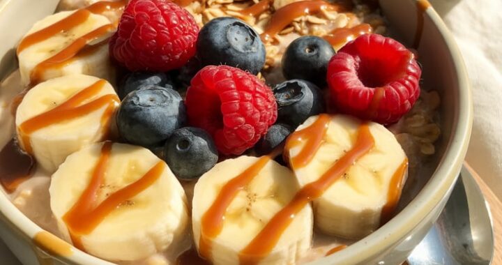Caramelized Banana Split Overnight Oats Recipe