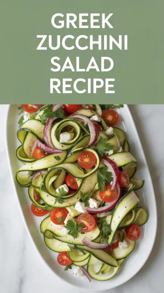 How to Make Greek Zucchini Salad