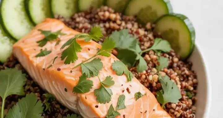 One-Pot Salmon and Quinoa with Lemon and Dill