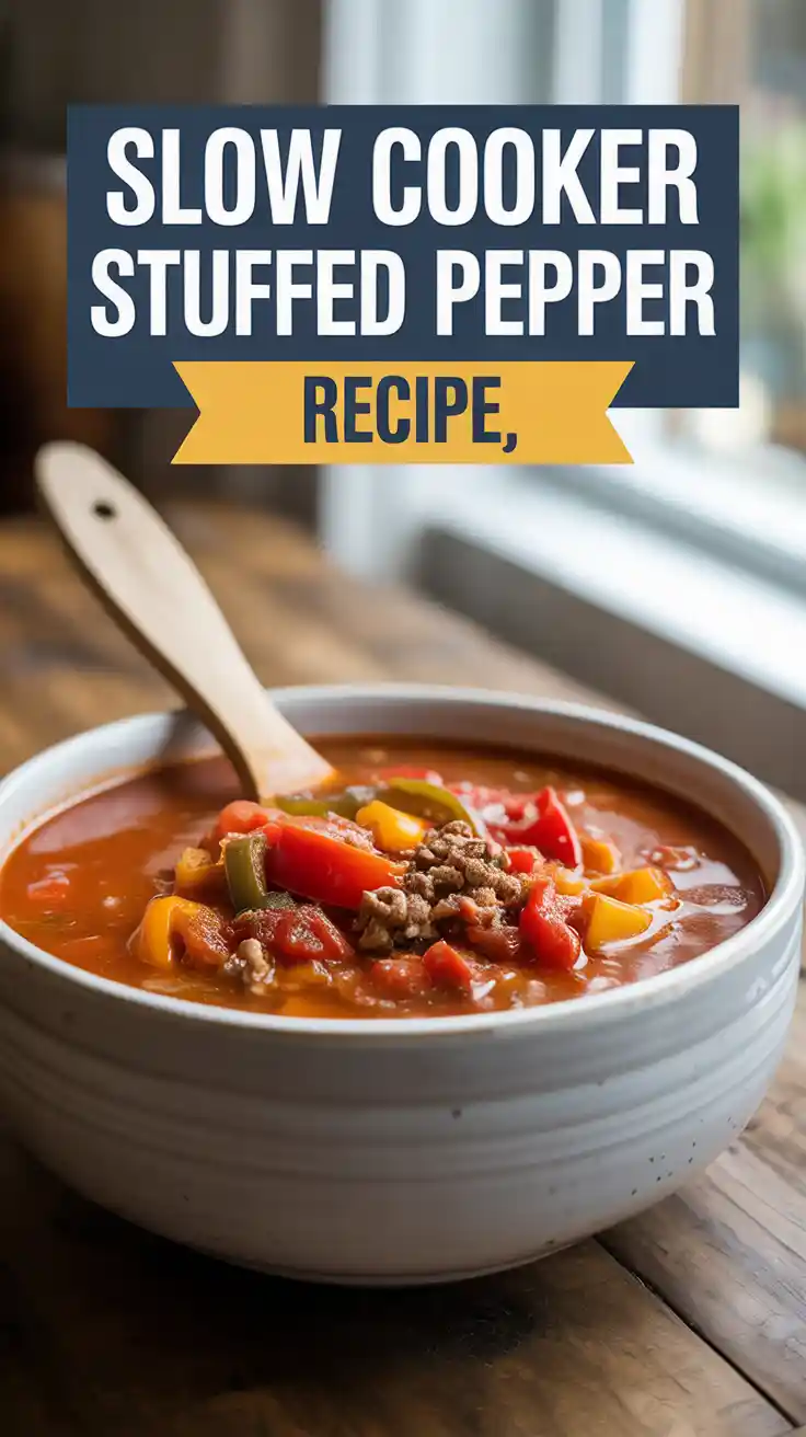 Slow Cooker Stuffed Pepper Soup Recipe