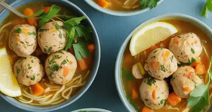 Chicken Meatball Noodle Soup Recipe (Wholesome & Comforting)