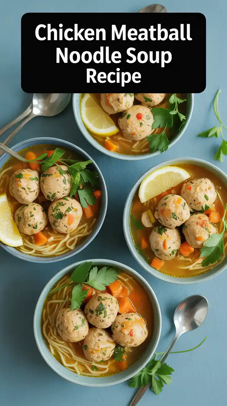 Chicken Meatball Noodle Soup Recipe