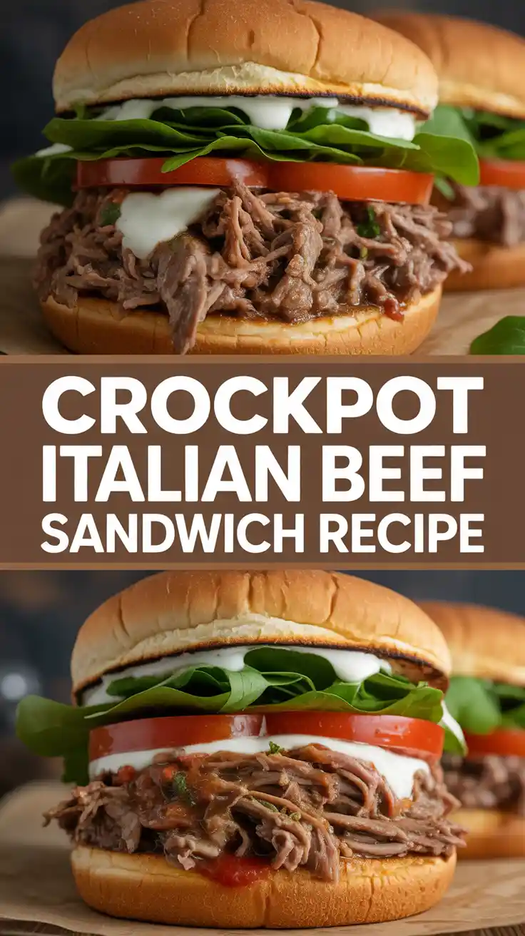 Crockpot Italian Beef Sandwich Recipe