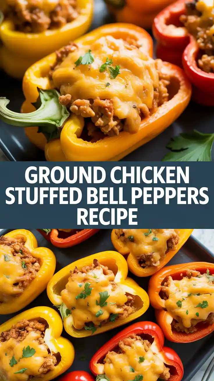 Ground Chicken Stuffed Bell Peppers