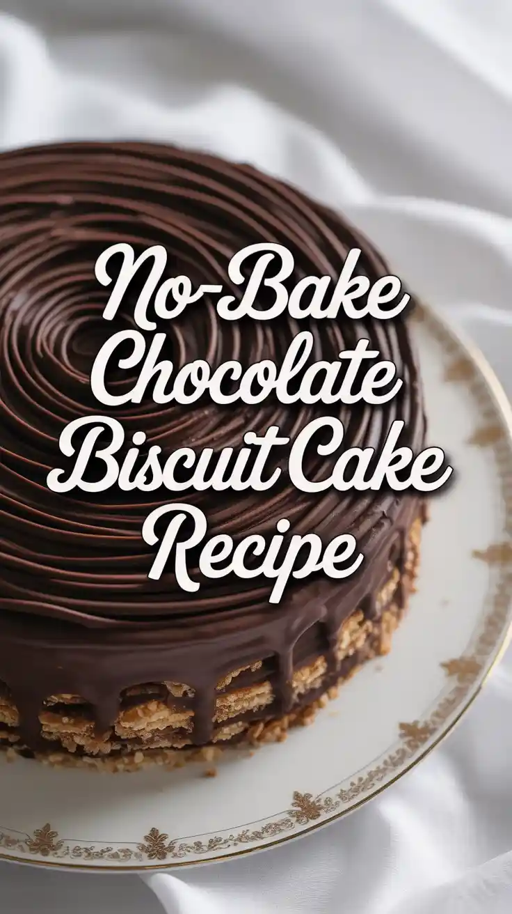 No-Bake Chocolate Biscuit Cake Recipe