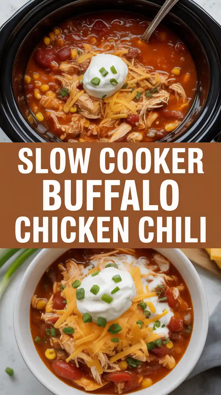 Slow Cooker Buffalo Chicken Chili Recipe