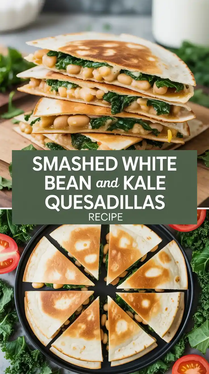 Smashed White Bean and Kale Quesadillas Recipe