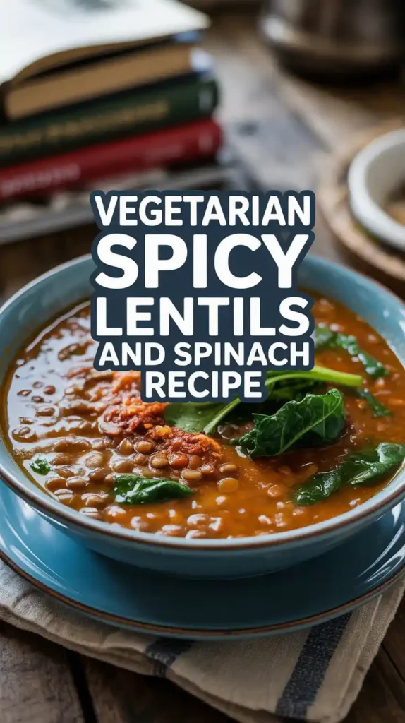Vegetarian Spicy Lentils and Spinach Recipe