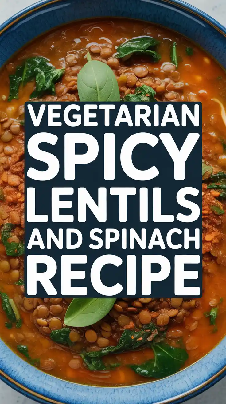 Vegetarian Spicy Lentils and Spinach Recipe