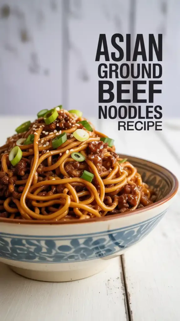 Asian Ground Beef Noodles Recipe