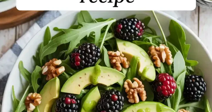 Blackberry Avocado Arugula Salad with Lime Mint Vinaigrette Recipe