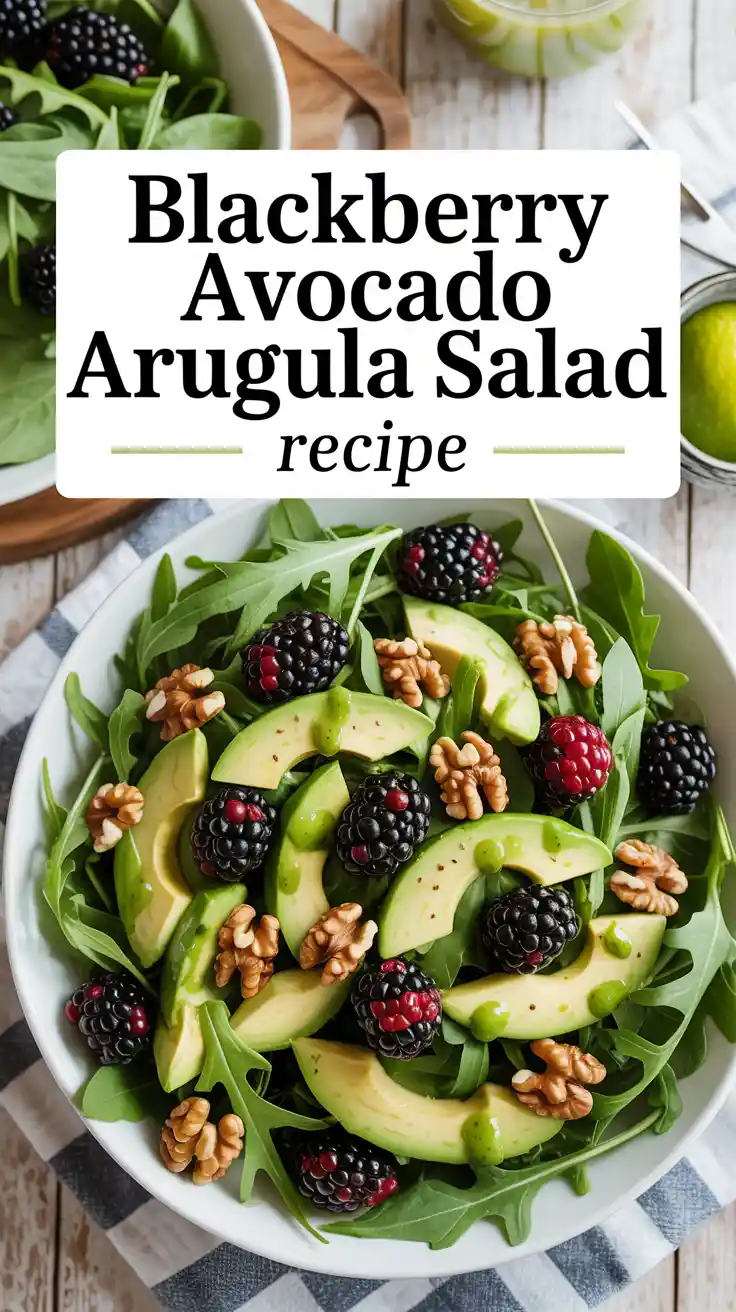 Blackberry Avocado Arugula Salad with Lime Mint Vinaigrette Recipe