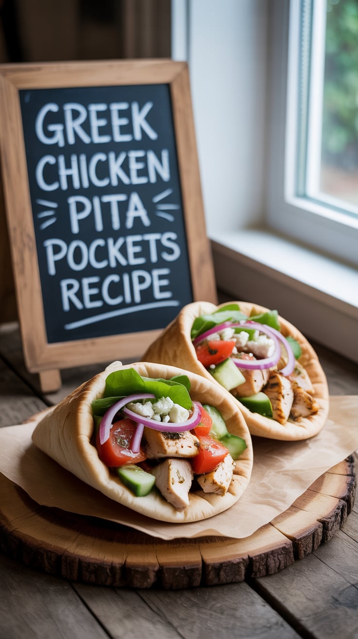 Greek Chicken Pita Pockets Recipe