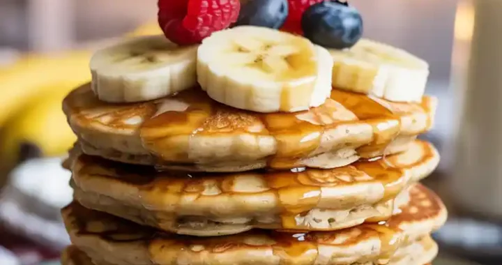 Healthy Oatmeal Banana Pancakes Recipe