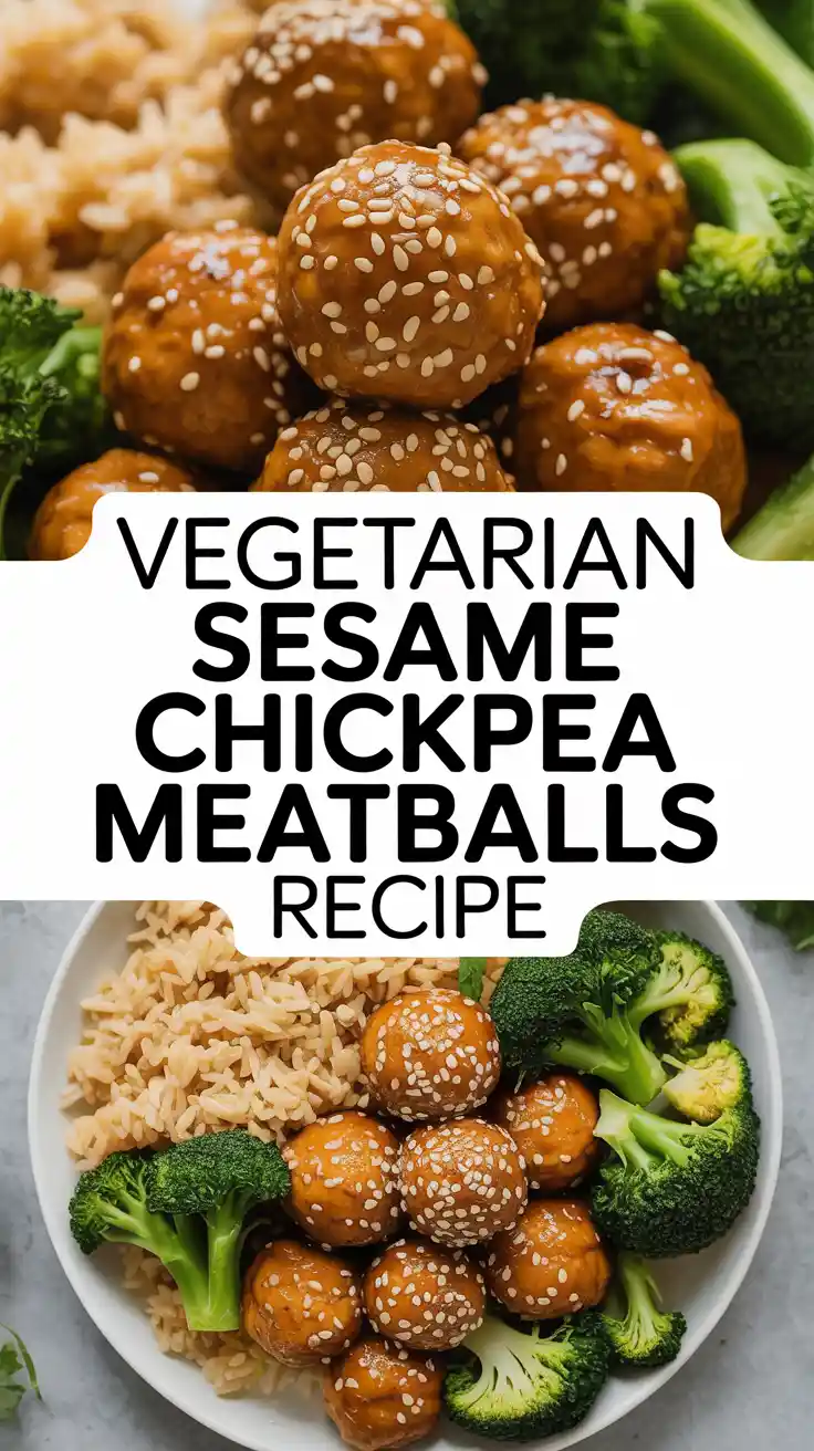 Vegetarian Sesame Chickpea Meatballs Recipe
