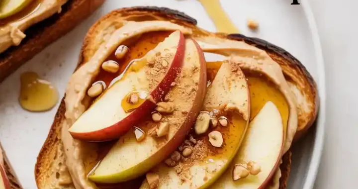 Apple & Honey Hummus Toast Recipe