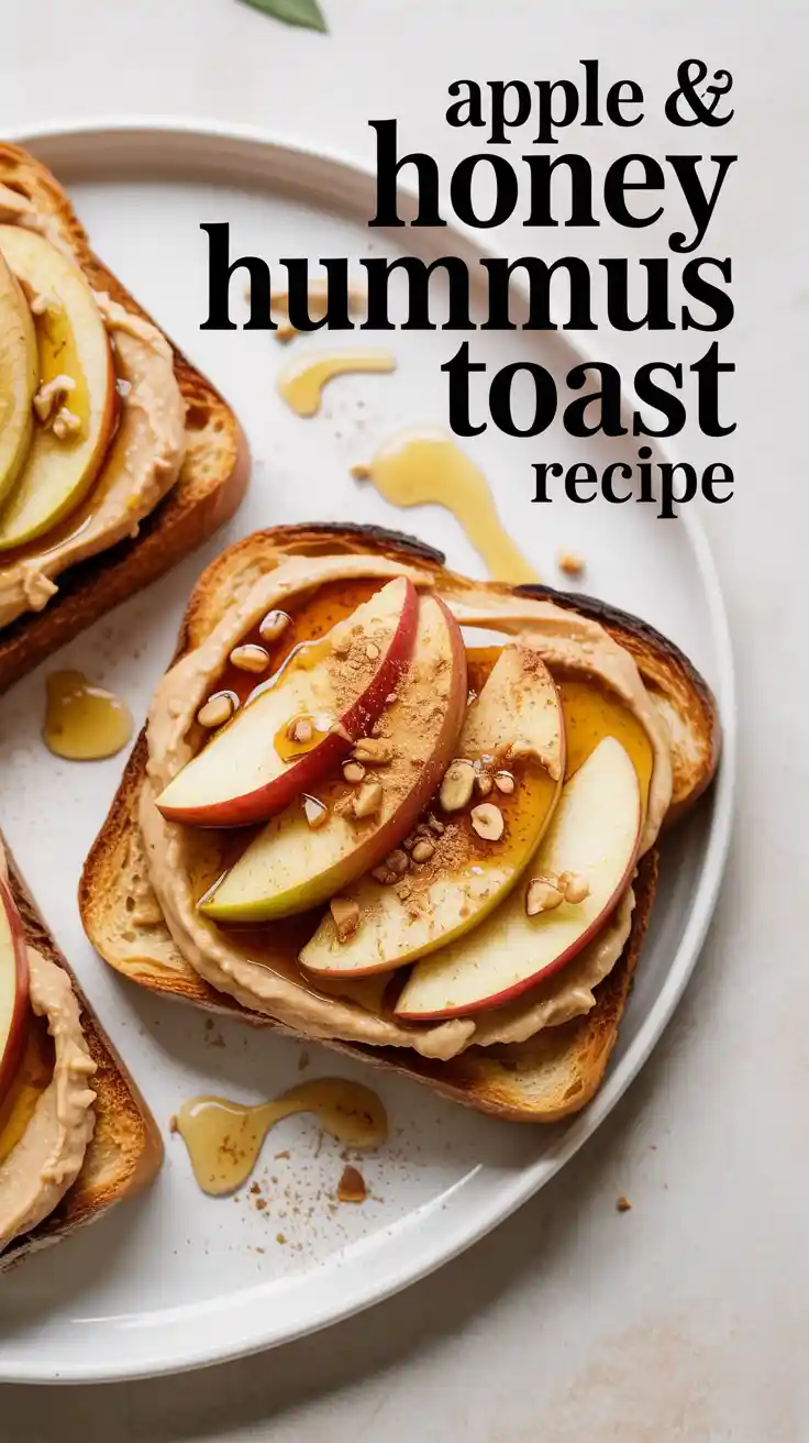 Apple & Honey Hummus Toast Recipe