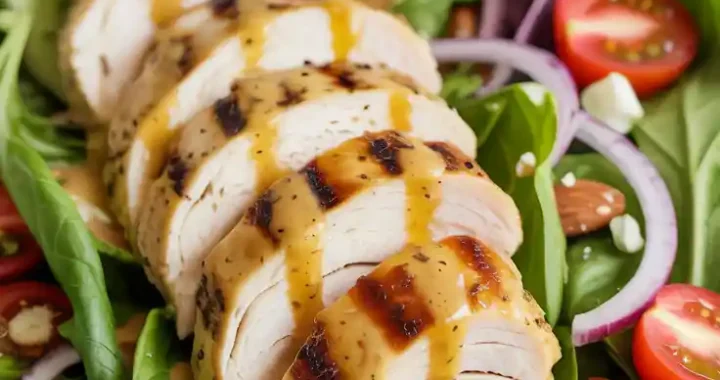 🥗 Grilled Chicken Salad with Honey Mustard Dressing