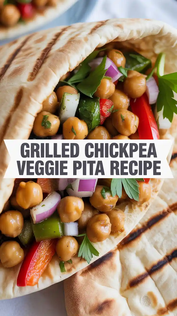 Grilled Chickpea Veggie Pita Recipe