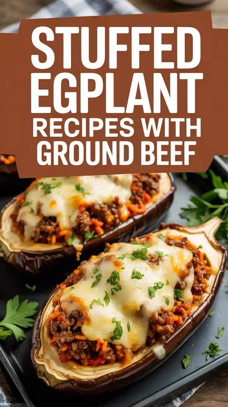 Stuffed Eggplant with Ground Beef Recipe
